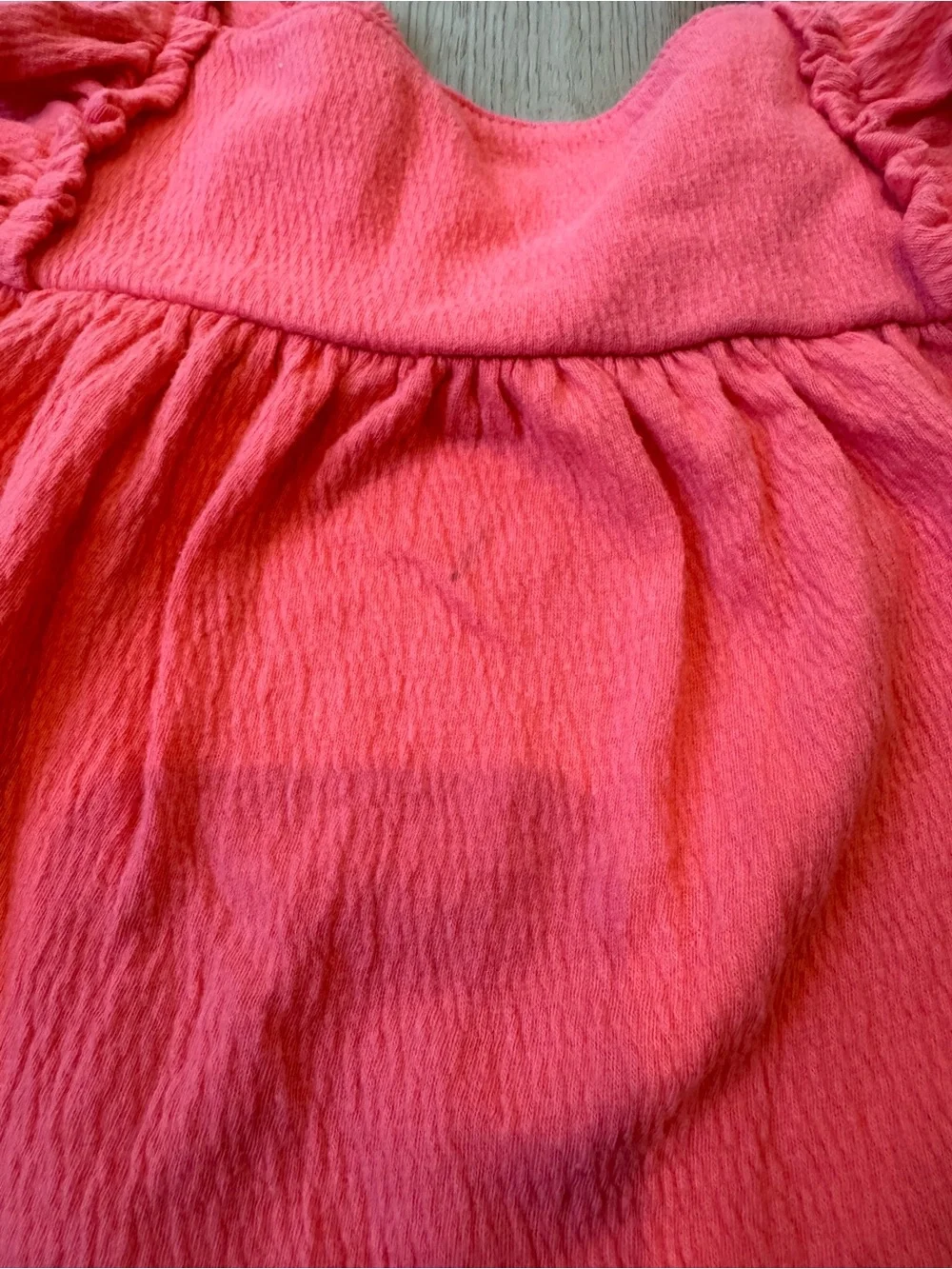 Carter’s baby girl coral ruffle dress & Blommer set |24M